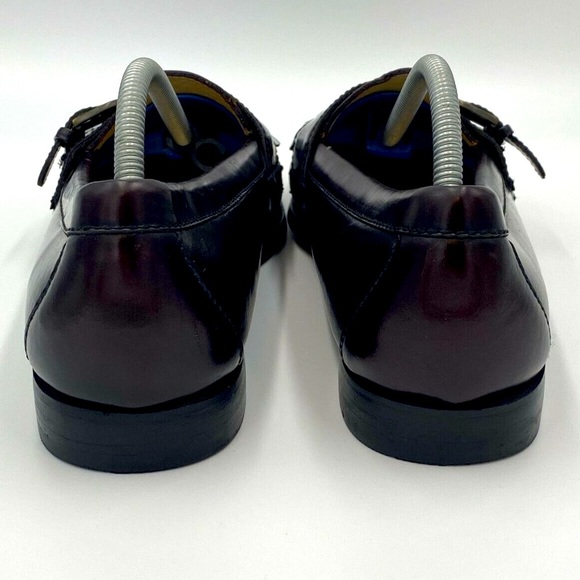 Cole Haan Leather Buckle Strap Slip On Loafers Burgundy 61656 Mens Sz 9.5 D - Picture 3 of 12